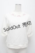 Ank Rouge / リボンｘレースプルオーバー  オフ S-25-07-16-001-CA-TO-HR-ZS