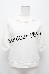 Ank Rouge / リボンｘレースプルオーバー  オフ S-25-07-16-001-CA-TO-HR-ZS