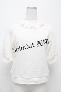 Ank Rouge / リボンｘレースプルオーバー  オフ S-25-07-16-001-CA-TO-HR-ZS