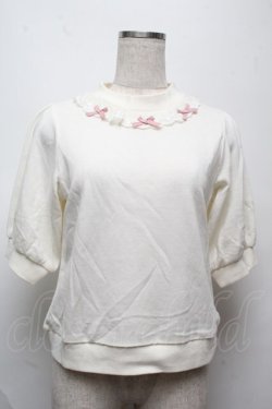 画像1: Ank Rouge / リボンｘレースプルオーバー  オフ S-25-07-16-001-CA-TO-HR-ZS