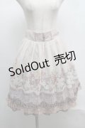 axes femme / 転写風花柄スカート  ピンク S-25-07-16-049-AX-SK-HR-ZS