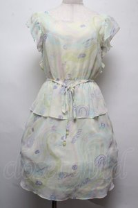 MILK / キャンディPOPドレス  クリームレモンマーブル S-25-07-16-006-ML-OP-HR-ZS