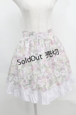 画像1: axes femme / ローズプリントシフォンスカート  ラベンダー S-25-07-16-054-AX-SK-HR-ZS