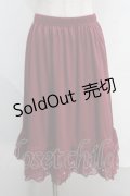 axes femme / レース重ねペチスカート  ワイン S-25-07-16-056-AX-SK-HR-ZS
