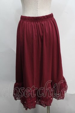 画像2: axes femme / レース重ねペチスカート  ワイン S-25-07-16-056-AX-SK-HR-ZS