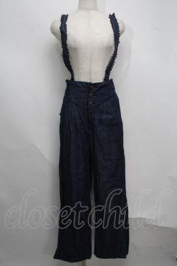 画像1: axes femme / サス付きパンツ  ブルー S-25-07-16-057-AX-PA-HR-ZS