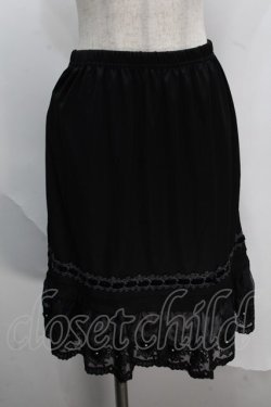 画像1: axes femme / 起毛レースペチスカート  黒 S-25-07-16-059-AX-SK-HR-ZS