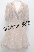 axes femme / ドットワンピース  ベージュ S-25-07-16-014-AX-OP-HR-ZS