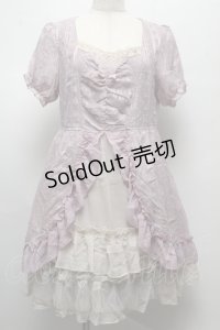 axes femme / シフォンフリルワンピース  ラベンダー S-25-07-16-020-AX-BL-HR-ZI