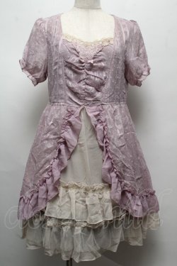 画像1: axes femme / シフォンフリルワンピース  ラベンダー S-25-07-16-020-AX-BL-HR-ZS