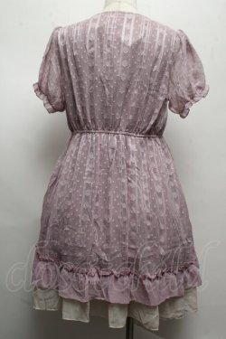 画像2: axes femme / シフォンフリルワンピース  ラベンダー S-25-07-16-020-AX-BL-HR-ZS