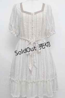 画像1: axes femme / レースストライプ柄ワンピース  ベージュ S-25-07-16-025-AX-TO-HR-ZS