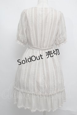 画像2: axes femme / レースストライプ柄ワンピース  ベージュ S-25-07-16-025-AX-TO-HR-ZS