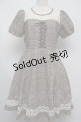 axes femme / グレンチェックビスチェワンピース  ブラウン S-25-07-16-027-AX-OP-HR-ZS