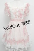 LIZ LISA / ローズシフォンチュニック  ピンク S-25-07-16-029-LO-TO-HR-ZS