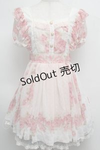 LIZ LISA / ローズシフォンチュニック  ピンク S-25-07-16-029-LO-TO-HR-ZS
