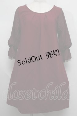 画像1: axes femme / バックシャンチュニック  ワイン S-25-07-16-030-AX-BL-HR-ZI