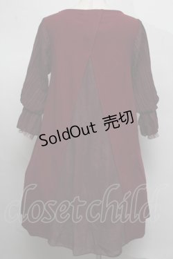 画像2: axes femme / バックシャンチュニック  ワイン S-25-07-16-030-AX-BL-HR-ZI