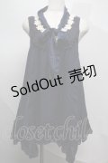 axes femme / ボウタイストライプチュニック  紺 S-25-07-16-040-AX-OP-HR-ZS