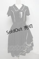 axes femme / アシメデザインワンピース  黒 S-25-07-16-045-AX-OP-HR-ZS