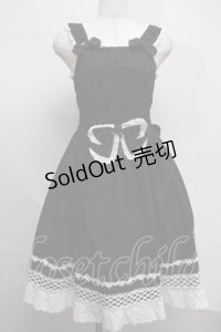 BABY,THE STARS SHINE BRIGHT / シャーリングプリンセスジャンパースカート  黒ｘ白 S-25-07-16-047-BA-OP-AS-ZS