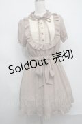 axes femme / ヨークシフォンワンピース  ベージュ S-25-07-17-044-AX-OP-HR-ZS