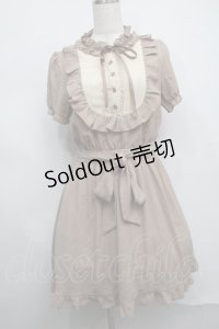 axes femme / ヨークシフォンワンピース  ベージュ S-25-07-17-044-AX-OP-HR-ZS