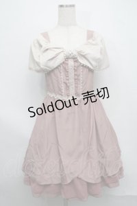 axes femme / ビッグリボンデザインワンピース  ピンク S-25-07-17-046-AX-OP-HR-ZS