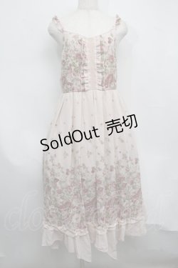 画像1: axes femme / 薔薇柄マキシワンピース  ピンク S-25-07-17-051-AX-OP-HR-ZI
