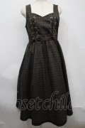 axes femme POETIQUE / レースアップロングワンピース  カーキ S-25-07-17-058-AX-OP-HR-ZS