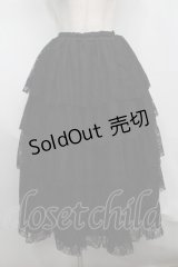MARBLE / レースティアードスカート  黒 S-25-07-17-061-GO-SK-AS-ZS