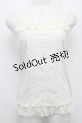 axes femme / 縦レース使いキャミソール  キナリ S-25-07-17-005-AX-TO-HR-ZS