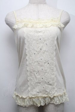 画像1: axes femme / 縦レース使いキャミソール  キナリ S-25-07-17-005-AX-TO-HR-ZS