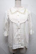axes femme POETIQUE / 薔薇モチーフ付ブラウス  オフ S-25-07-17-006-AX-BL-HR-ZS