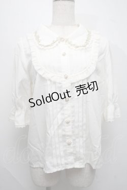画像1: axes femme POETIQUE / 薔薇モチーフ付ブラウス  オフ S-25-07-17-006-AX-BL-HR-ZI