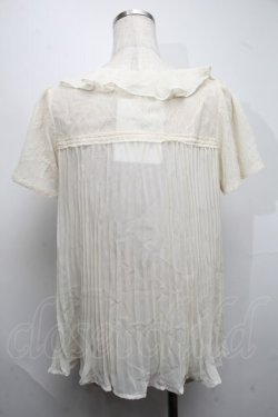 画像2: axes femme / レース切替透かしブラウス  キナリ S-25-07-17-007-AX-BL-HR-ZS