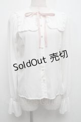 Ank Rouge / セーラーブラウス  白 S-25-07-17-021-CA-BL-AS-ZS