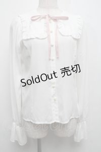 Ank Rouge / セーラーブラウス  白 S-25-07-17-021-CA-BL-AS-ZS