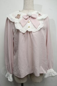Amavel / FLUFFY YUMMY SOUVENIRブラウス  ピンク S-25-07-17-024-CA-BL-AS-ZS