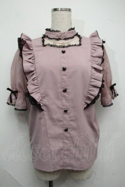 画像1: Rojita / ハートバックルシアードットブラウス  ピンク S-25-07-17-026-LO-BL-HR-ZS