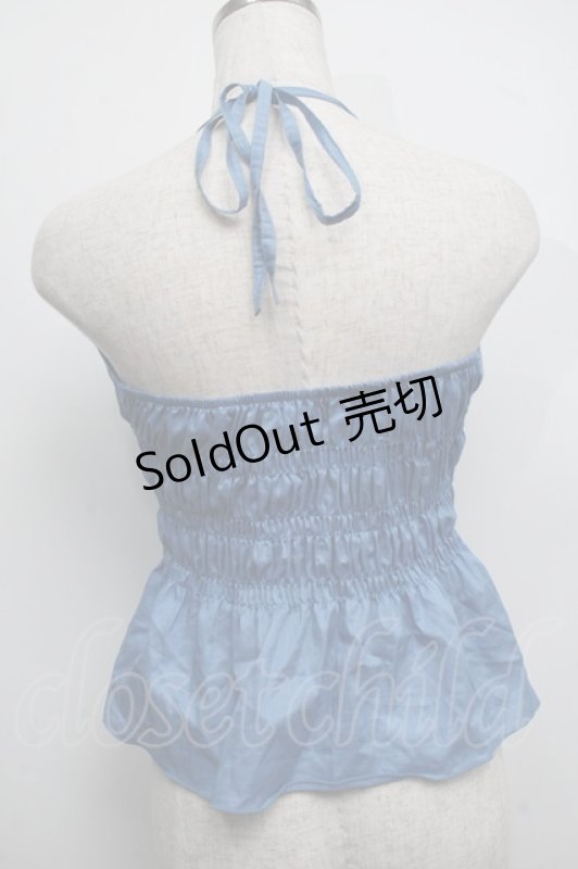 画像2: Jane Marple Dans Le Salon / シャーリングトップス  ブルー S-25-07-17-030-JM-TO-AS-ZT483 (2)