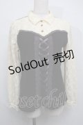 axes femme / ビスチェ颶風カットソー  黒ｘキナリ S-25-07-17-036-AX-TO-HR-ZS