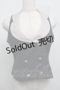 Blue rouge / ストライプベスト  黒 S-25-07-17-037-CA-TO-AS-ZS