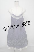 axes femme / オパール花パネルフレアーワンピース  紺 S-25-07-18-042-AX-SK-HR-ZS