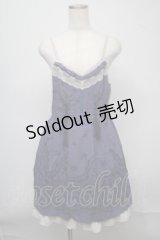 axes femme / オパール花パネルフレアーワンピース  紺 S-25-07-18-042-AX-SK-HR-ZS