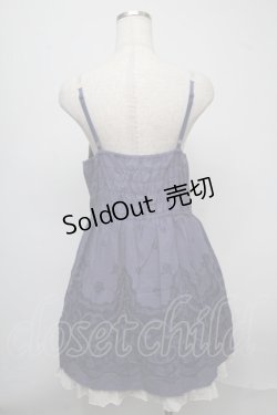 画像2: axes femme / オパール花パネルフレアーワンピース  紺 S-25-07-18-042-AX-SK-HR-ZS