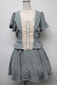 axes femme / 重ね着風カットソーワンピース  グリーン S-25-07-18-044-AX-OP-HR-ZI