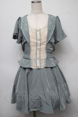 画像1: axes femme / 重ね着風カットソーワンピース  グリーン S-25-07-18-044-AX-OP-HR-ZS
