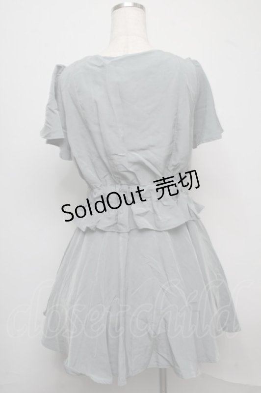 画像2: axes femme / 重ね着風カットソーワンピース  グリーン S-25-07-18-044-AX-OP-HR-ZT398 (2)