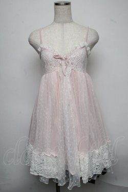 画像1: axes femme POETIQUE / レーシーキャミワンピース  ピンク S-25-07-18-047-AX-OP-HR-ZS